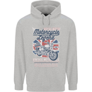 Motorcycle Legend Biker Union Jack British Mens 80% Cotton Hoodie Sports Grey