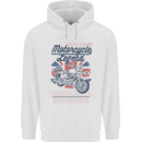 Motorcycle Legend Biker Union Jack British Mens 80% Cotton Hoodie White