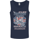 Motorcycle Legend Biker Union Jack British Mens Vest Tank Top Navy Blue