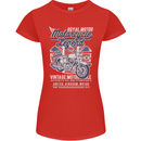 Motorcycle Legend Biker Union Jack British Womens Petite Cut T-Shirt Red