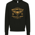Motorcycle Legendary Riders Biker Motorbike Mens Sweatshirt Jumper Black