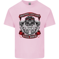 Motorcycle Lound Pipes Saves Lives Biker Mens Cotton T-Shirt Tee Top Light Pink