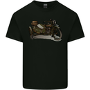 Motorcycle and Sidecar Biker Motorbike Mens Cotton T-Shirt Tee Top Black