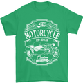Motorcycle and Sidecar Biker Motorbike Mens T-Shirt Cotton Gildan Irish Green