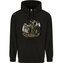 Mountain Bike Bicycle Cycling Cyclist MTB Mens 80% Cotton Hoodie Black