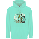 Mountain Bike Bicycle Cycling Cyclist MTB Mens 80% Cotton Hoodie Peppermint