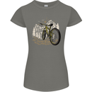 Mountain Bike Bicycle Cycling Cyclist MTB Womens Petite Cut T-Shirt Charcoal