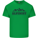 Mountains Alpinist Hiking Climbing Climber Mens Cotton T-Shirt Tee Top Irish Green