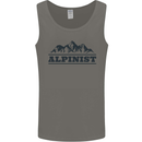 Mountains Alpinist Hiking Climbing Climber Mens Vest Tank Top Charcoal