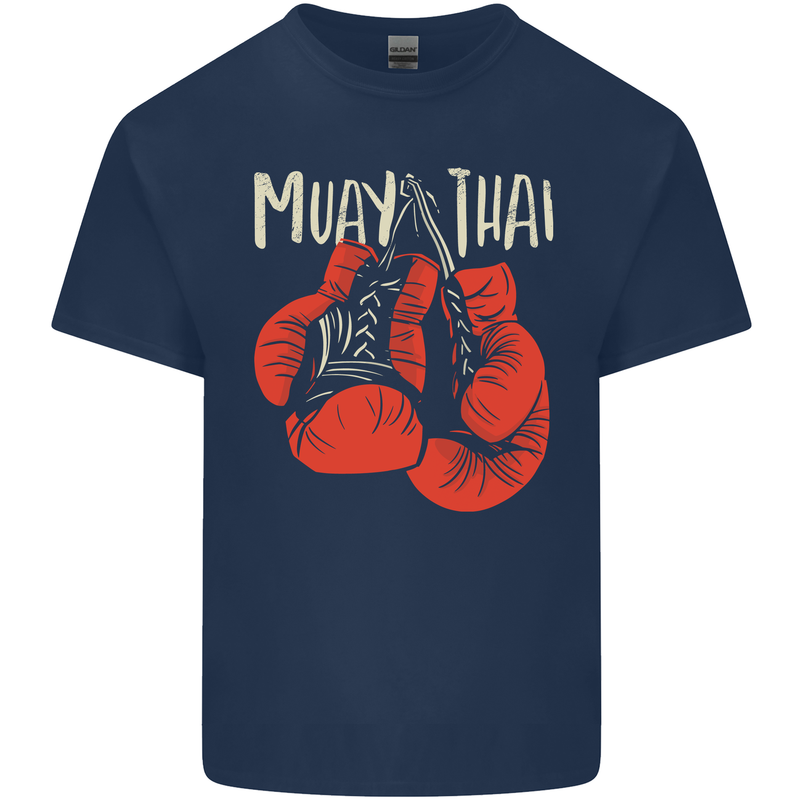 Muay Thai Boxing Gloves MMA Kids T-Shirt Childrens Navy Blue