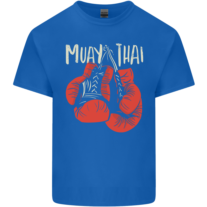 Muay Thai Boxing Gloves MMA Kids T-Shirt Childrens Royal Blue