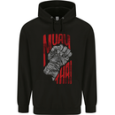 Muay Thai Fighter Fist MMA Martial Arts Mens Hoodie Black