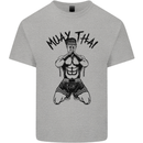 Muay Thai Fighter Mixed Martial Arts MMA Kids T-Shirt Childrens Sports Grey