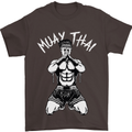 Muay Thai Fighter Mixed Martial Arts MMA Mens T-Shirt Cotton Gildan Dark Chocolate