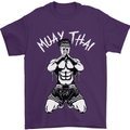 Muay Thai Fighter Mixed Martial Arts MMA Mens T-Shirt Cotton Gildan Purple