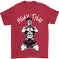 Muay Thai Fighter Mixed Martial Arts MMA Mens T-Shirt Cotton Gildan Red