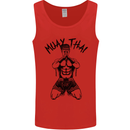 Muay Thai Fighter Mixed Martial Arts MMA Mens Vest Tank Top Red
