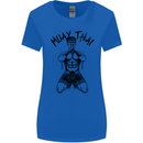 Muay Thai Fighter Mixed Martial Arts MMA Womens Wider Cut T-Shirt Royal Blue