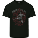 Muay Thai Fighter Warrior MMA Martial Arts Mens Cotton T-Shirt Tee Top Black