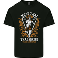 Muay Thai Fighter Warrior MMA Martial Arts Mens Cotton T-Shirt Tee Top Black