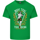 Muay Thai Fighter Warrior MMA Martial Arts Mens Cotton T-Shirt Tee Top Irish Green