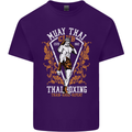 Muay Thai Fighter Warrior MMA Martial Arts Mens Cotton T-Shirt Tee Top Purple