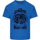 Muay Thai Fighter Warrior MMA Martial Arts Mens Cotton T-Shirt Tee Top Royal Blue