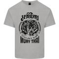 Muay Thai Fighter Warrior MMA Martial Arts Mens Cotton T-Shirt Tee Top Sports Grey