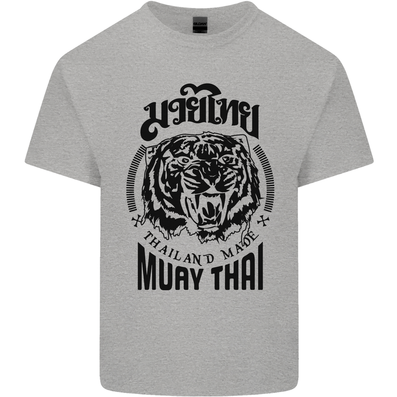 Muay Thai Fighter Warrior MMA Martial Arts Mens Cotton T-Shirt Tee Top Sports Grey