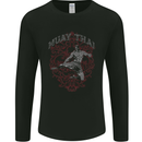 Muay Thai Fighter Warrior MMA Martial Arts Mens Long Sleeve T-Shirt Black