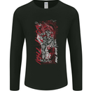Muay Thai Fighter Warrior MMA Martial Arts Mens Long Sleeve T-Shirt Black