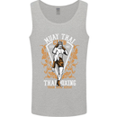 Muay Thai Fighter Warrior MMA Martial Arts Mens Vest Tank Top Sports Grey