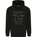 Muay Thai Fighting MMA Martial Arts Gym Childrens Kids Hoodie Black