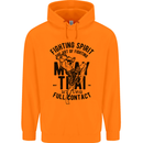 Muay Thai Full Contact Martial Arts MMA Mens 80% Cotton Hoodie Orange