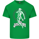 Muay Thai Skeleton MMA Mixed Martial Arts Kids T-Shirt Childrens Irish Green