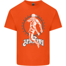 Muay Thai Skeleton MMA Mixed Martial Arts Kids T-Shirt Childrens Orange