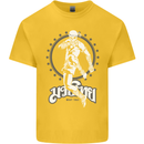 Muay Thai Skeleton MMA Mixed Martial Arts Kids T-Shirt Childrens Yellow