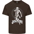 Muay Thai Skeleton MMA Mixed Martial Arts Mens Cotton T-Shirt Tee Top Dark Chocolate