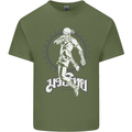 Muay Thai Skeleton MMA Mixed Martial Arts Mens Cotton T-Shirt Tee Top Military Green