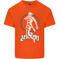 Muay Thai Skeleton MMA Mixed Martial Arts Mens Cotton T-Shirt Tee Top Orange