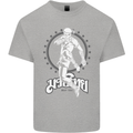 Muay Thai Skeleton MMA Mixed Martial Arts Mens Cotton T-Shirt Tee Top Sports Grey