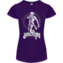 Muay Thai Skeleton MMA Mixed Martial Arts Womens Petite Cut T-Shirt Purple