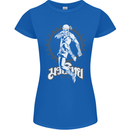 Muay Thai Skeleton MMA Mixed Martial Arts Womens Petite Cut T-Shirt Royal Blue