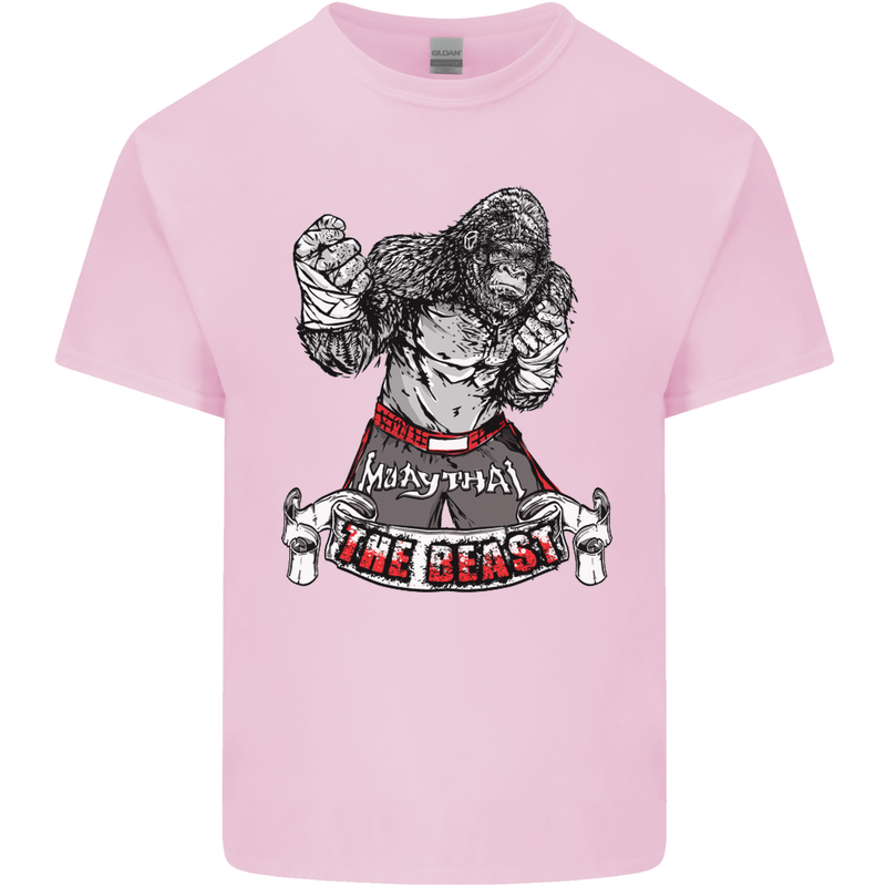 Muay Thai The Beast MMA Mixed Martial Arts Kids T-Shirt Childrens Light Pink