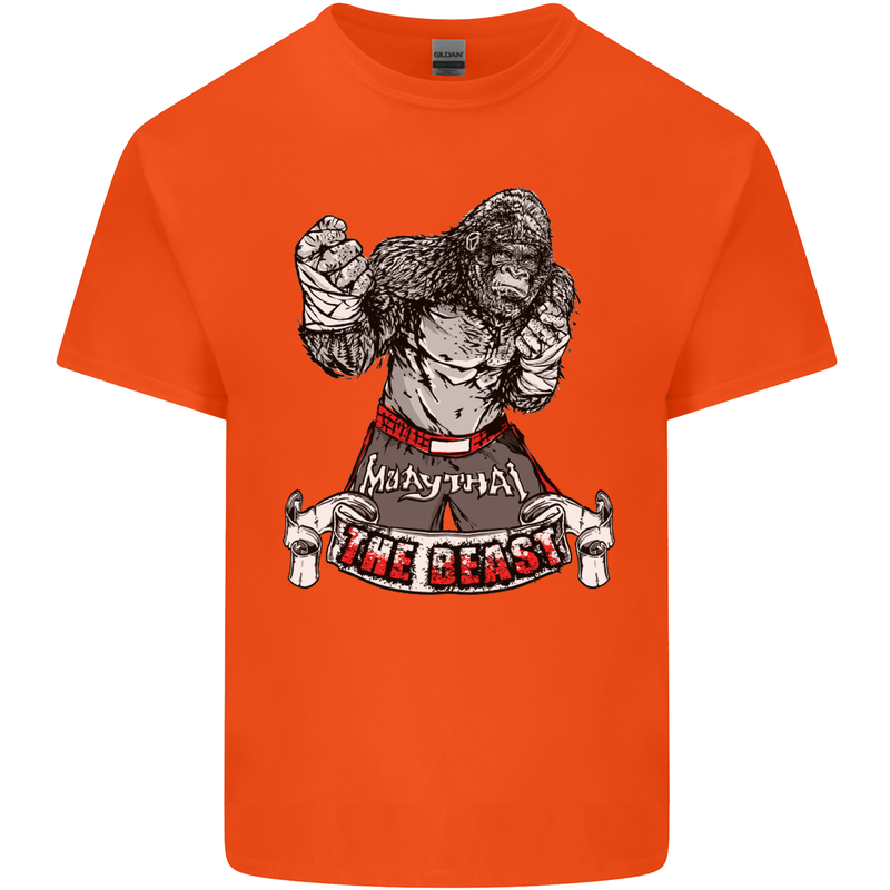 Muay Thai The Beast MMA Mixed Martial Arts Kids T-Shirt Childrens Orange