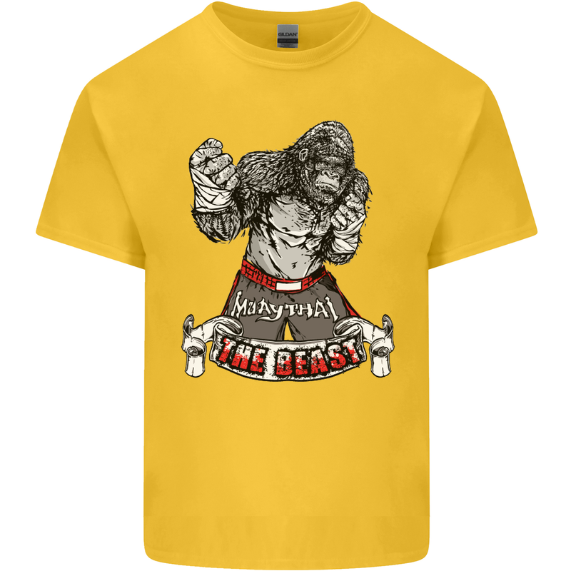 Muay Thai The Beast MMA Mixed Martial Arts Kids T-Shirt Childrens Yellow