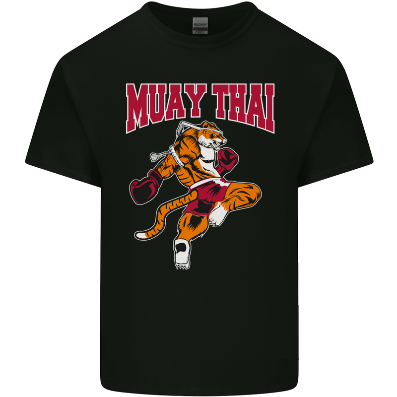 Muay Thai Tiger MMA Mixed Martial Arts Kids T-Shirt Childrens Black