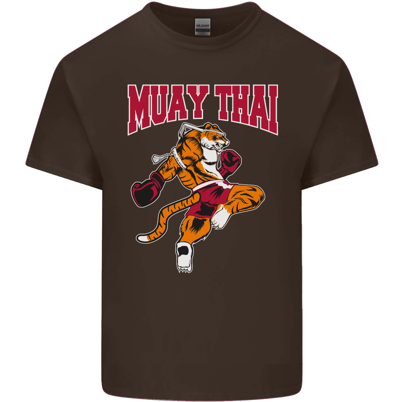 Muay Thai Tiger MMA Mixed Martial Arts Kids T-Shirt Childrens Chocolate