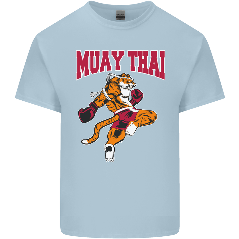 Muay Thai Tiger MMA Mixed Martial Arts Kids T-Shirt Childrens Light Blue