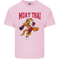 Muay Thai Tiger MMA Mixed Martial Arts Kids T-Shirt Childrens Light Pink